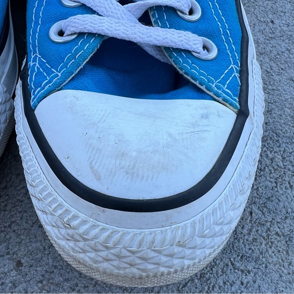 Blue unisex Converse low top shoes women’s size 7.5, men’s 5.5 S129 - Picture 7 of 11